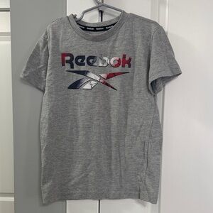 Reebok Grey Tee with Red & Navy Logo
